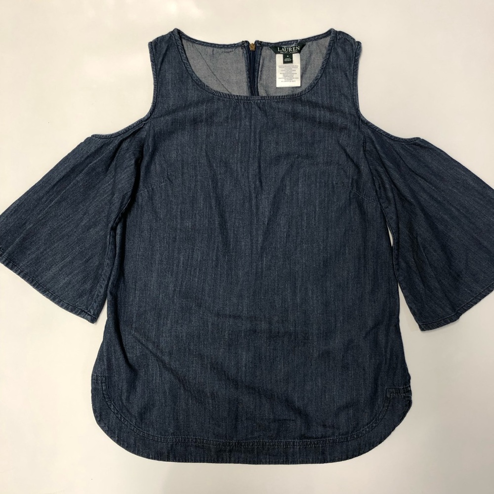 Ralph Lauren open shoulder top blouse size 6